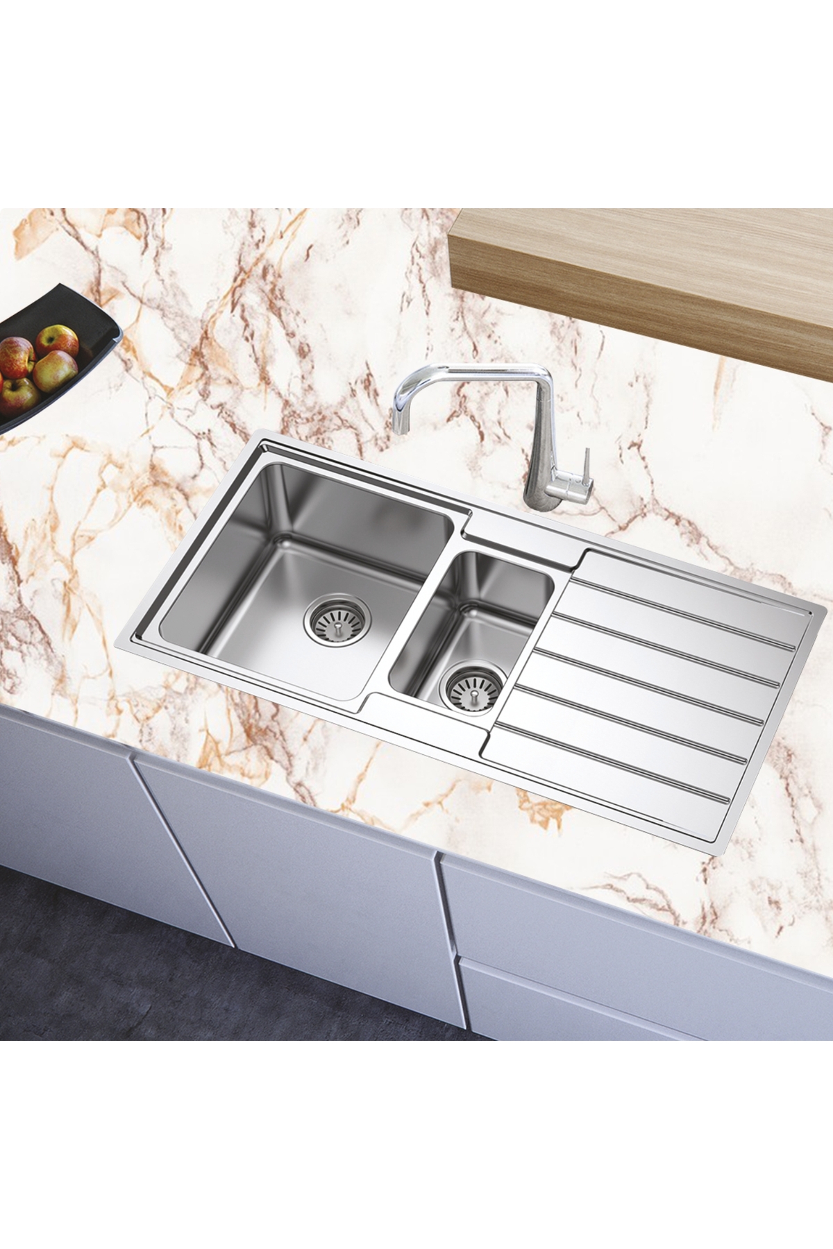 Mutfak Tezgah Üstü Kendinden Yapışkanlı Folyo Kaplama Mermer Desen 70 x100cm