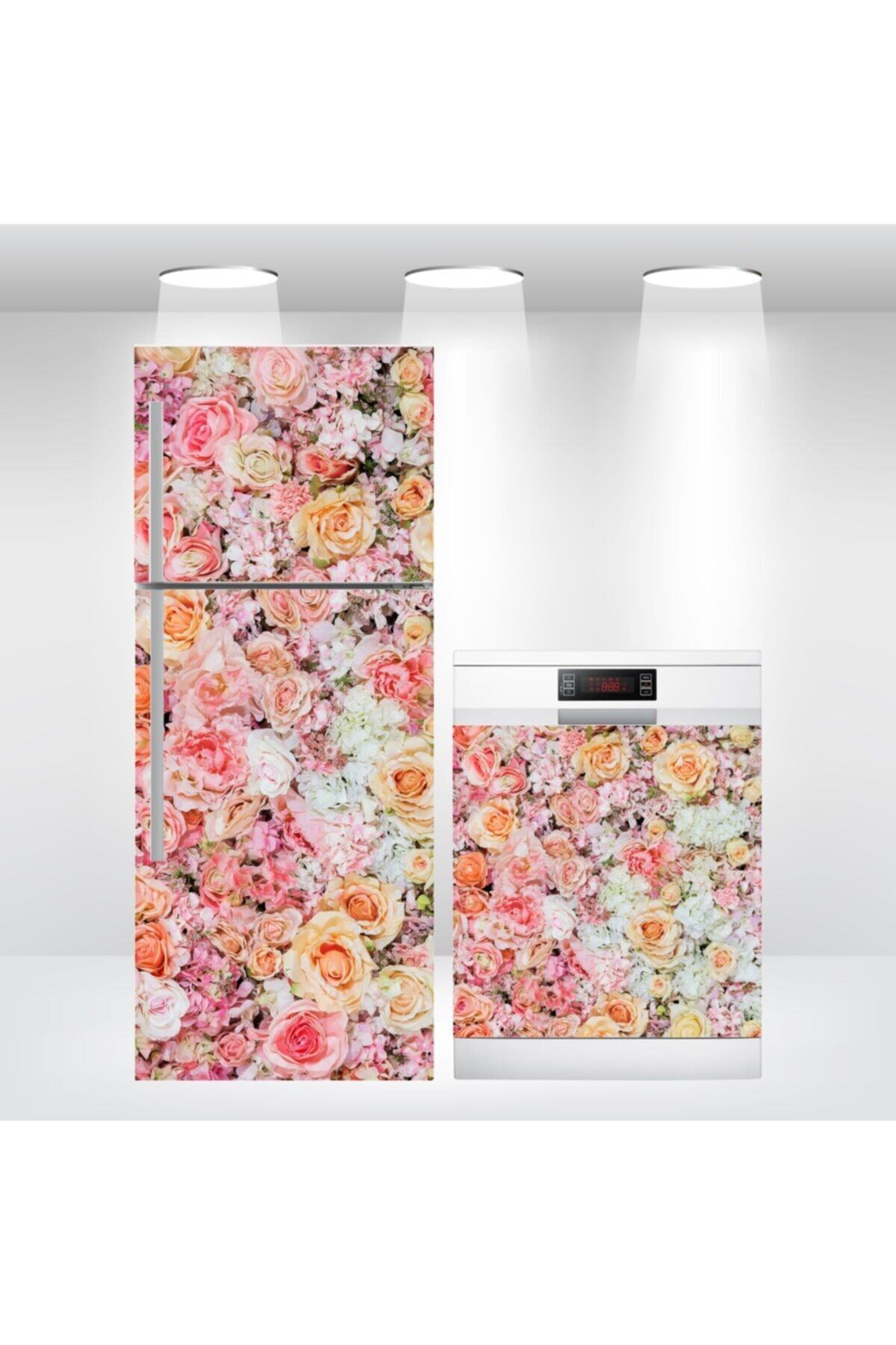 Buzdolabı Ve Bulaşık Makinesi Kapak Sticker Folyosu Gül