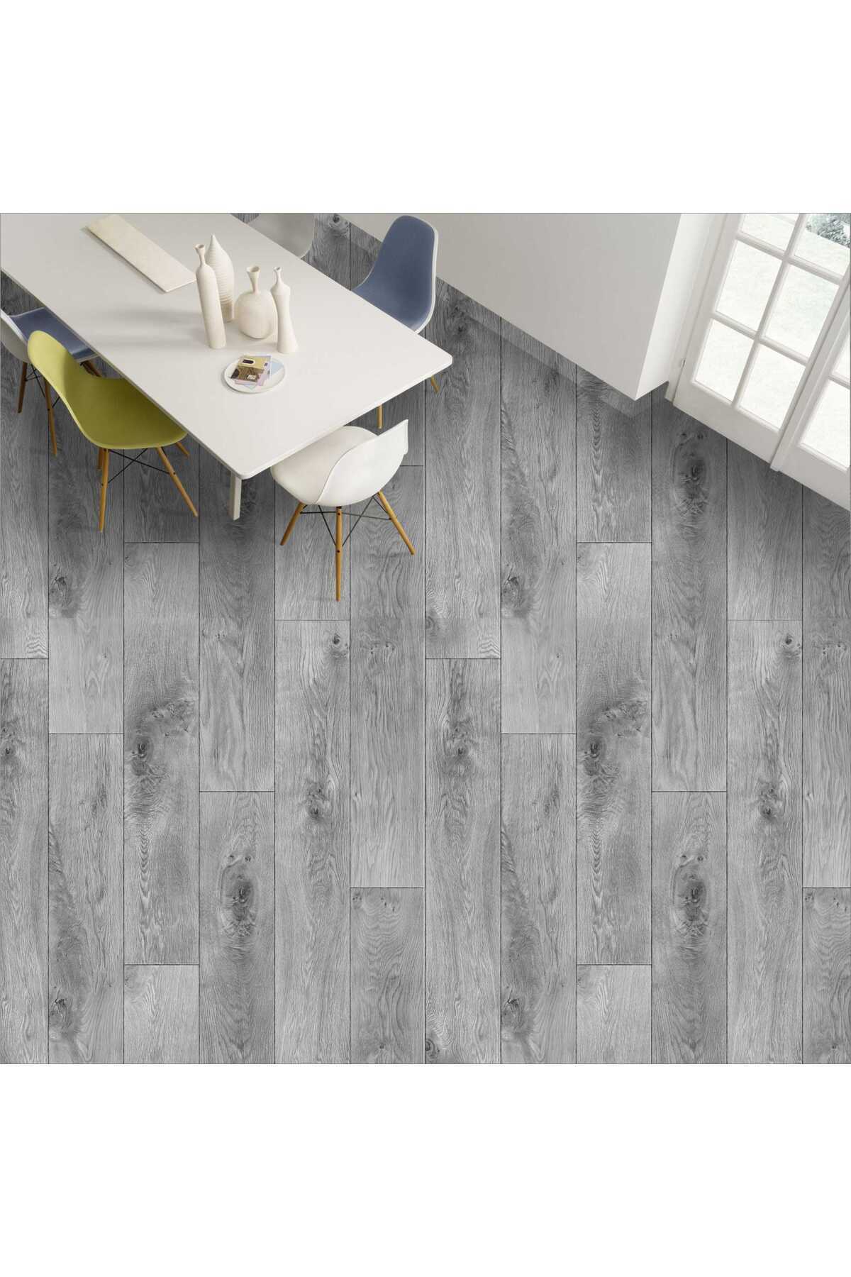 Yer Kaplama Folyosu Kendinden Yapışkanlı Laminasyonlu Ahşap Parke Desen 60cm X 100cm