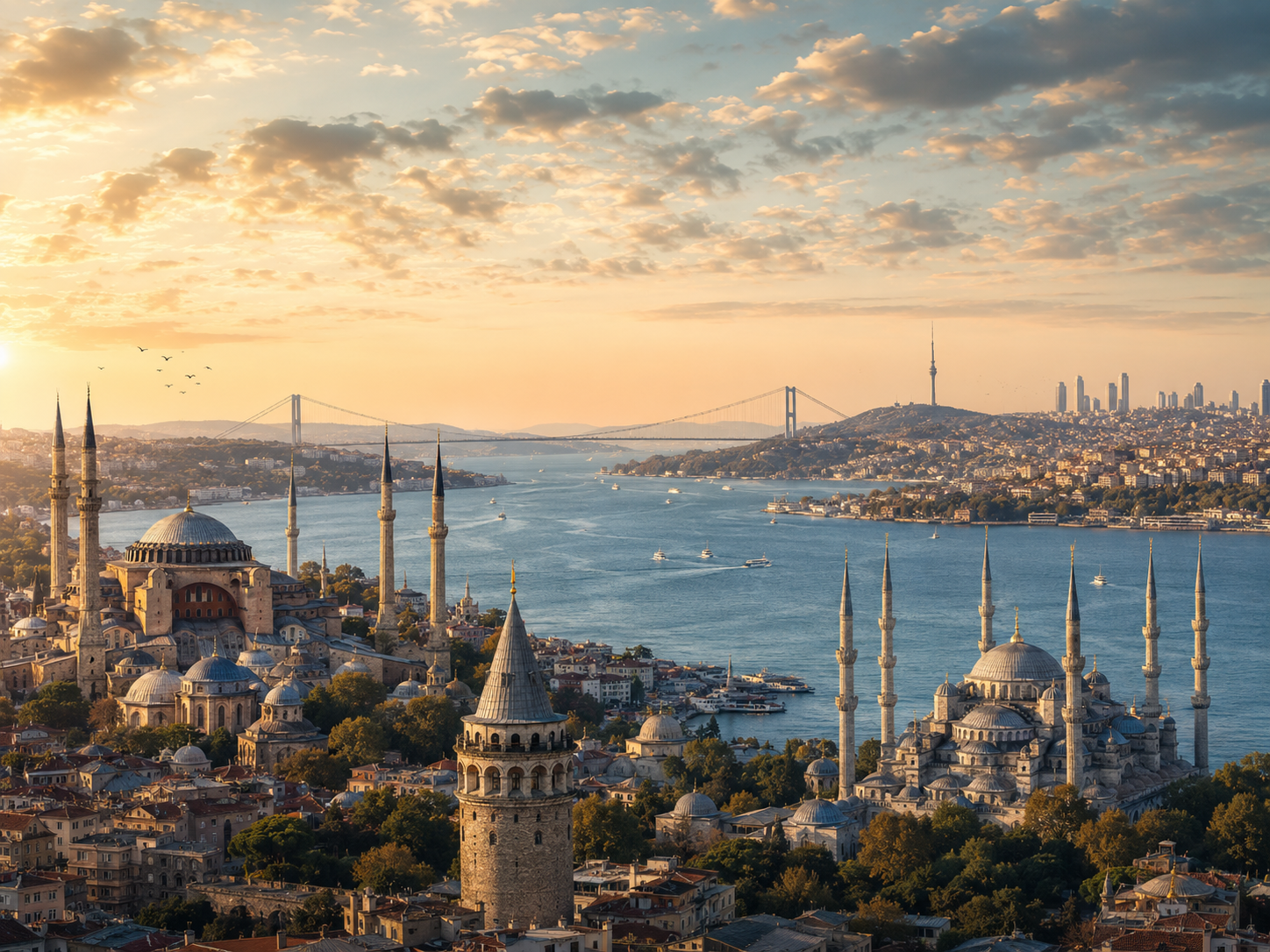 İstanbul - Boğaz Panoraması Duvar Kağıdı