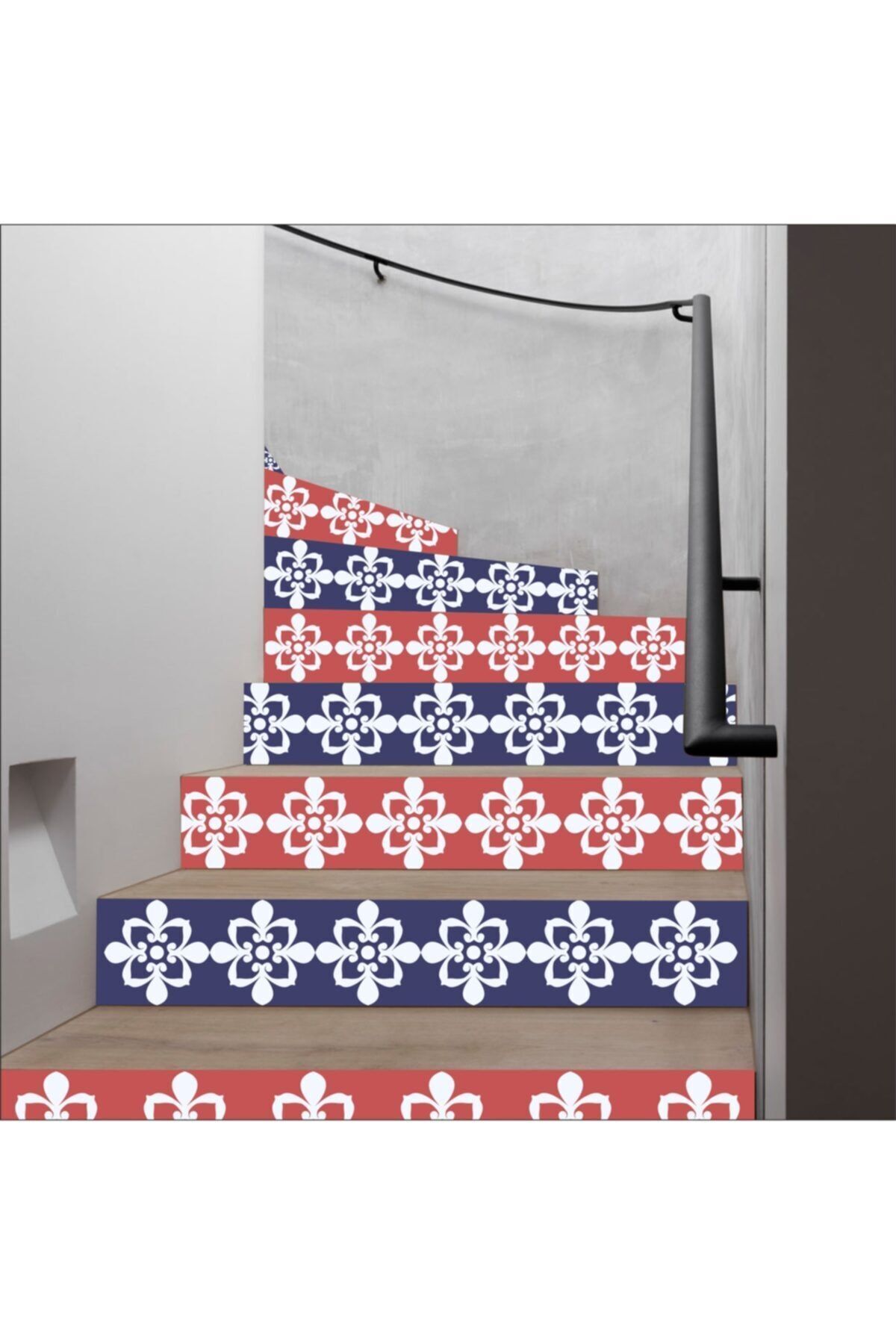Merdiven Sticker Kendinden Yapışkanlı Folyo Kaplama 5 Adet 18 Cm X 120 Cm