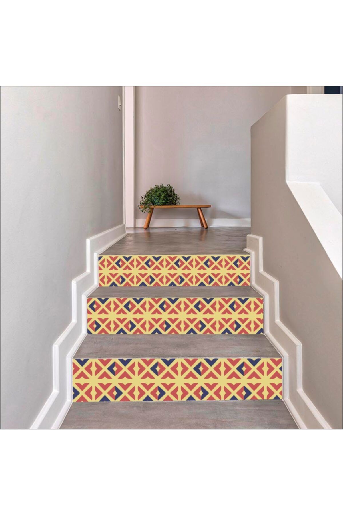 Merdiven Sticker Kendinden Yapışkanlı Folyo Kaplama 5 Adet (18CM X 120CM)