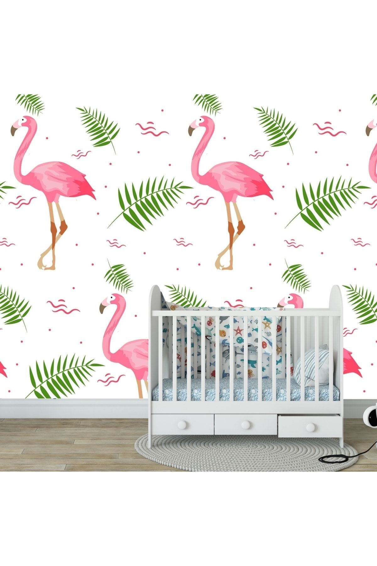 Çocuk Odası Duvar Kaplama Folyo Flamingo Kendinden Yapışkanlı 50cmx300cm
