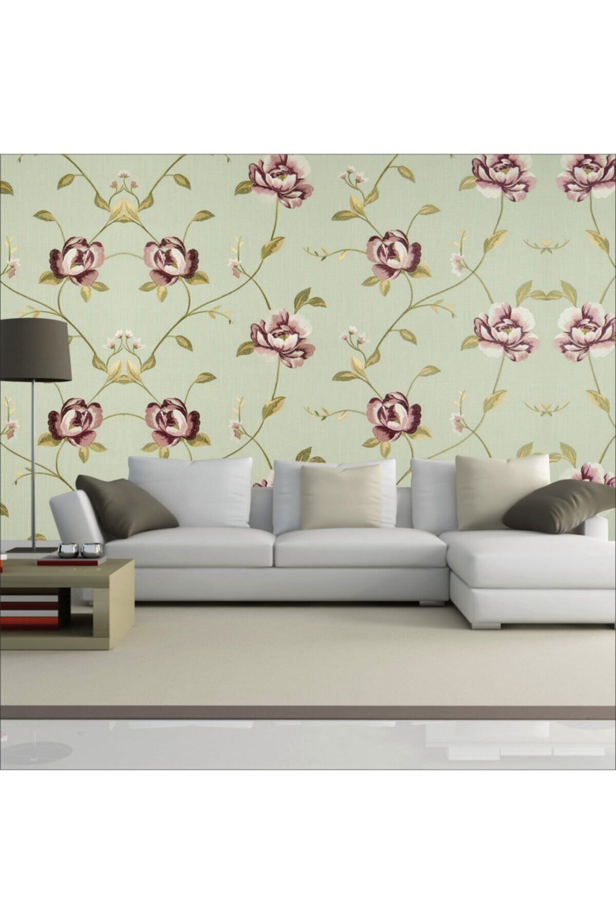 Duvar Kendinden Yapışkanlı Kaplama Folyo Çiçekler 50cm X 300cm