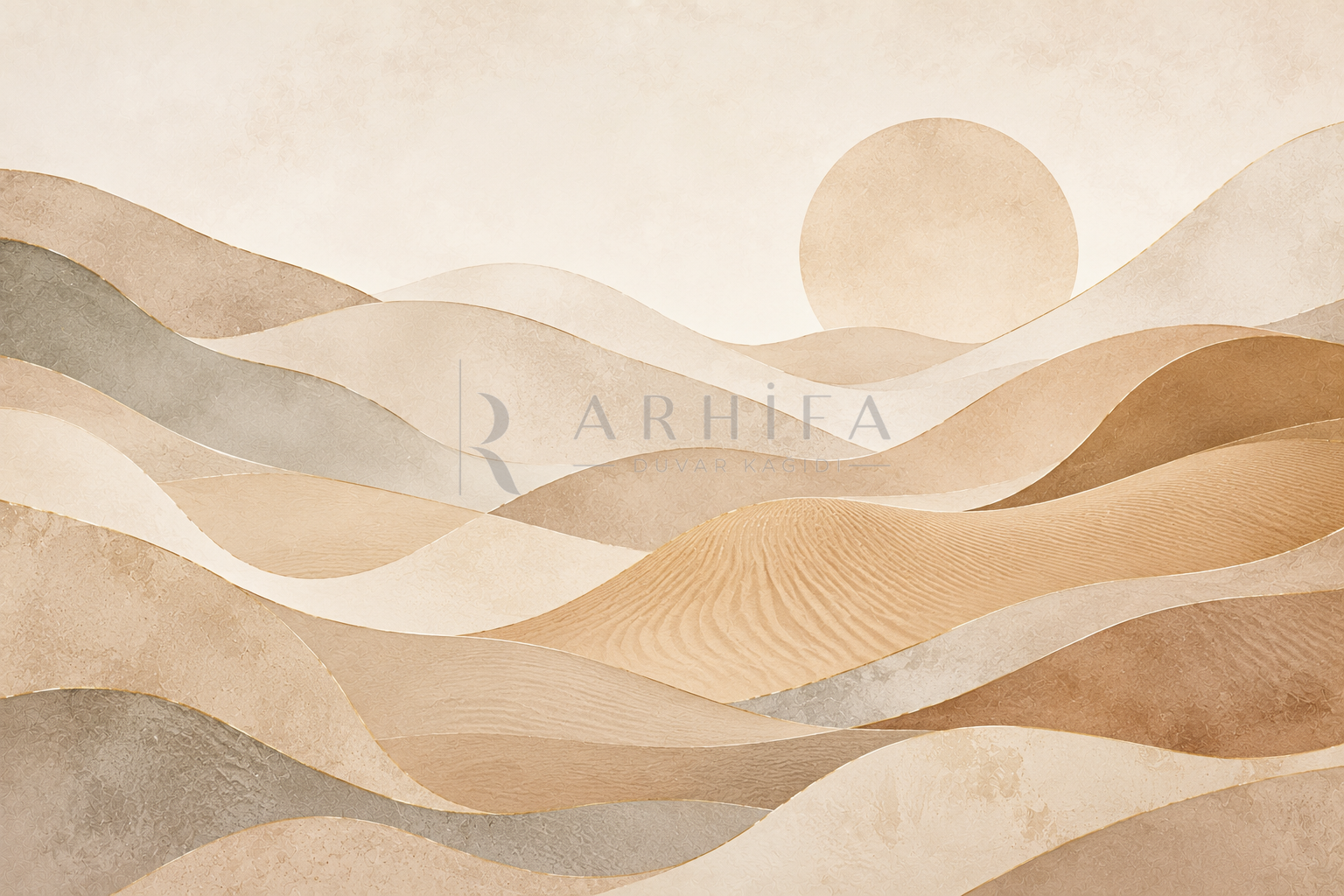 Desert Forms (kum tepeleri ve çöl dokularından ilham alan tasarım) Duvar Kağıdı (AA-009) – görsel 2