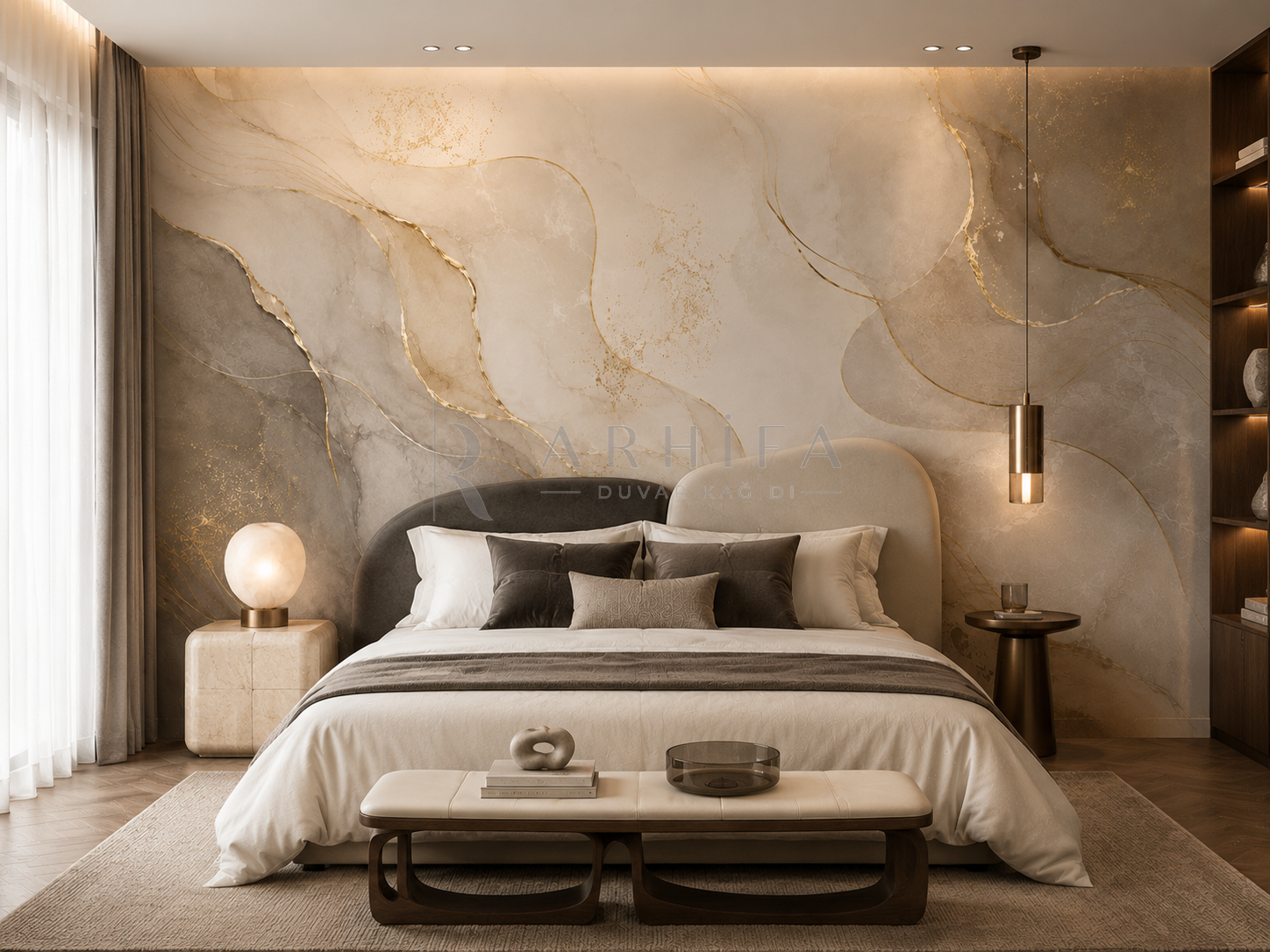 Luxury Abstract - Soyut Duvar Kağıdı (AA-015) görsel
