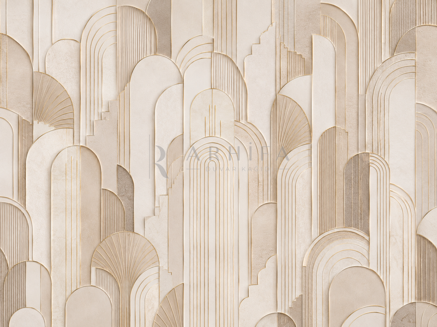 — Soft Deco Lines Duvar Kağıdı (AD-004) – görsel 2