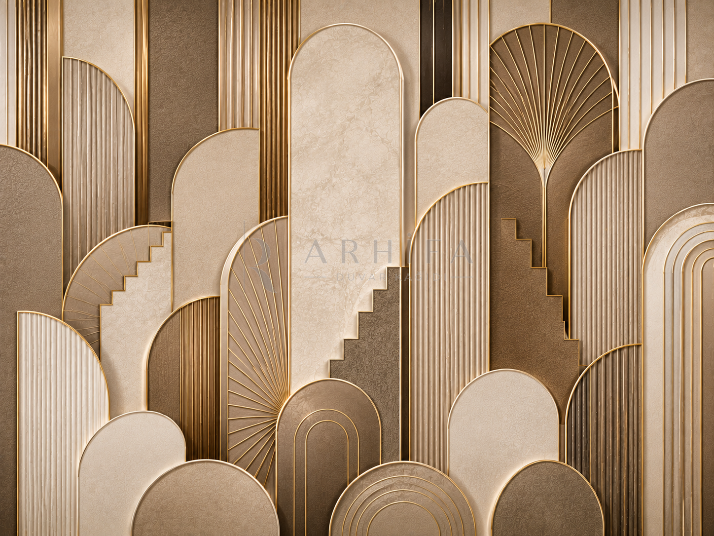 — Art Deco Signatur Duvar Kağıdı (AD-015) – görsel 2