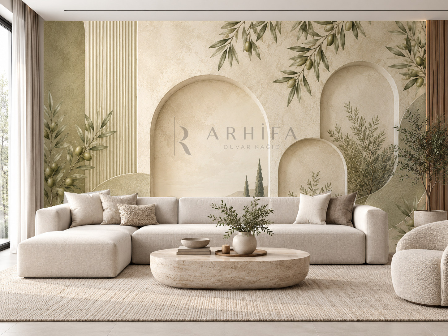 — Mediterranean Grove Duvar Kağıdı (OL-002) – görsel 1