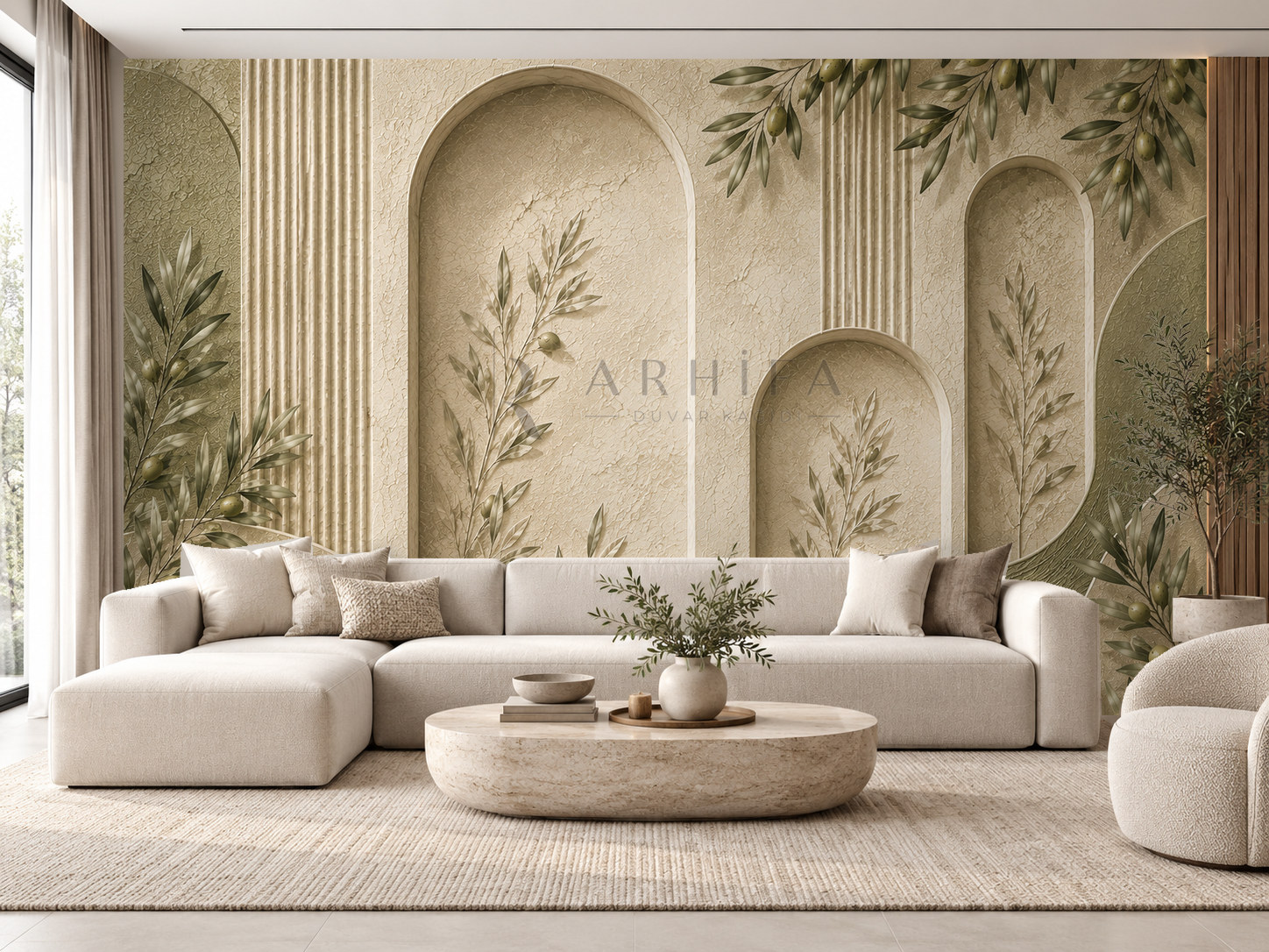 — Olive Texture Duvar Kağıdı (OL-007) – görsel 1