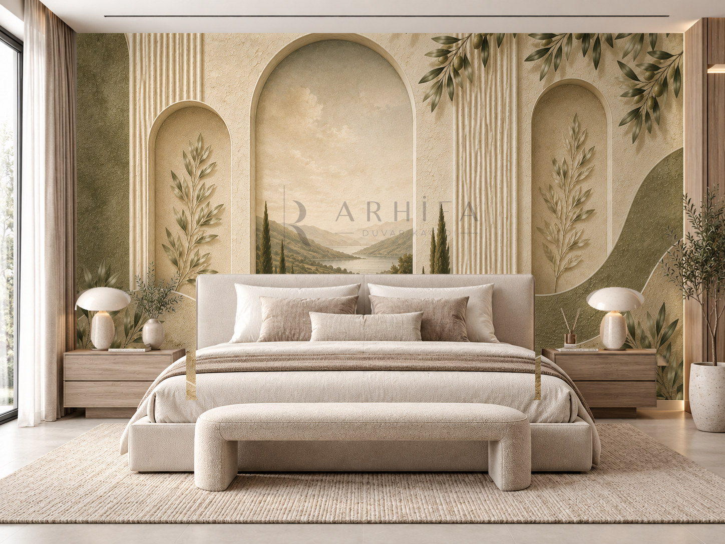 — Earth & Olive Duvar Kağıdı (OL-011) – görsel 1