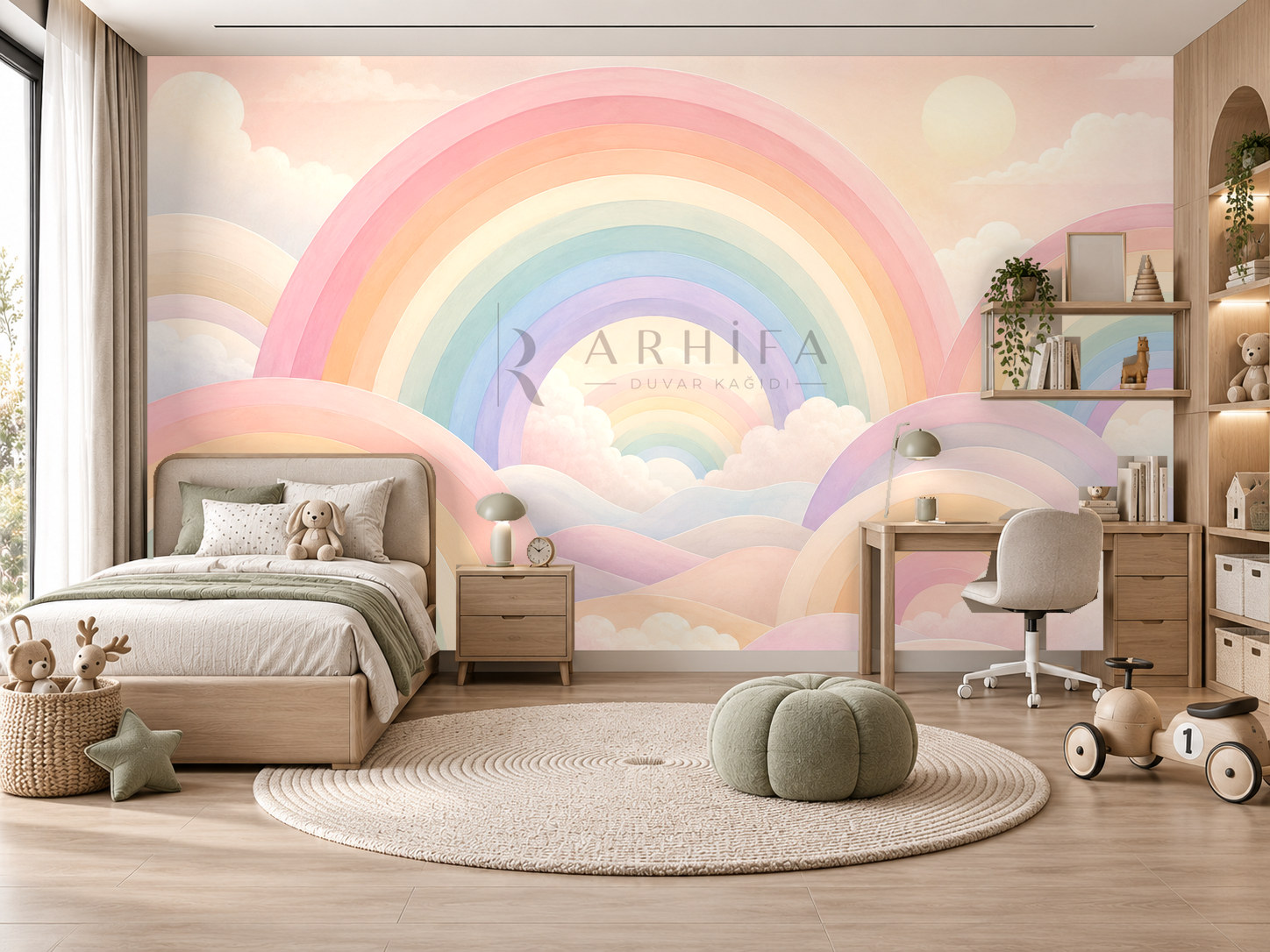 Pastel Arch Duvar Kağıdı (RB-002) – görsel 1
