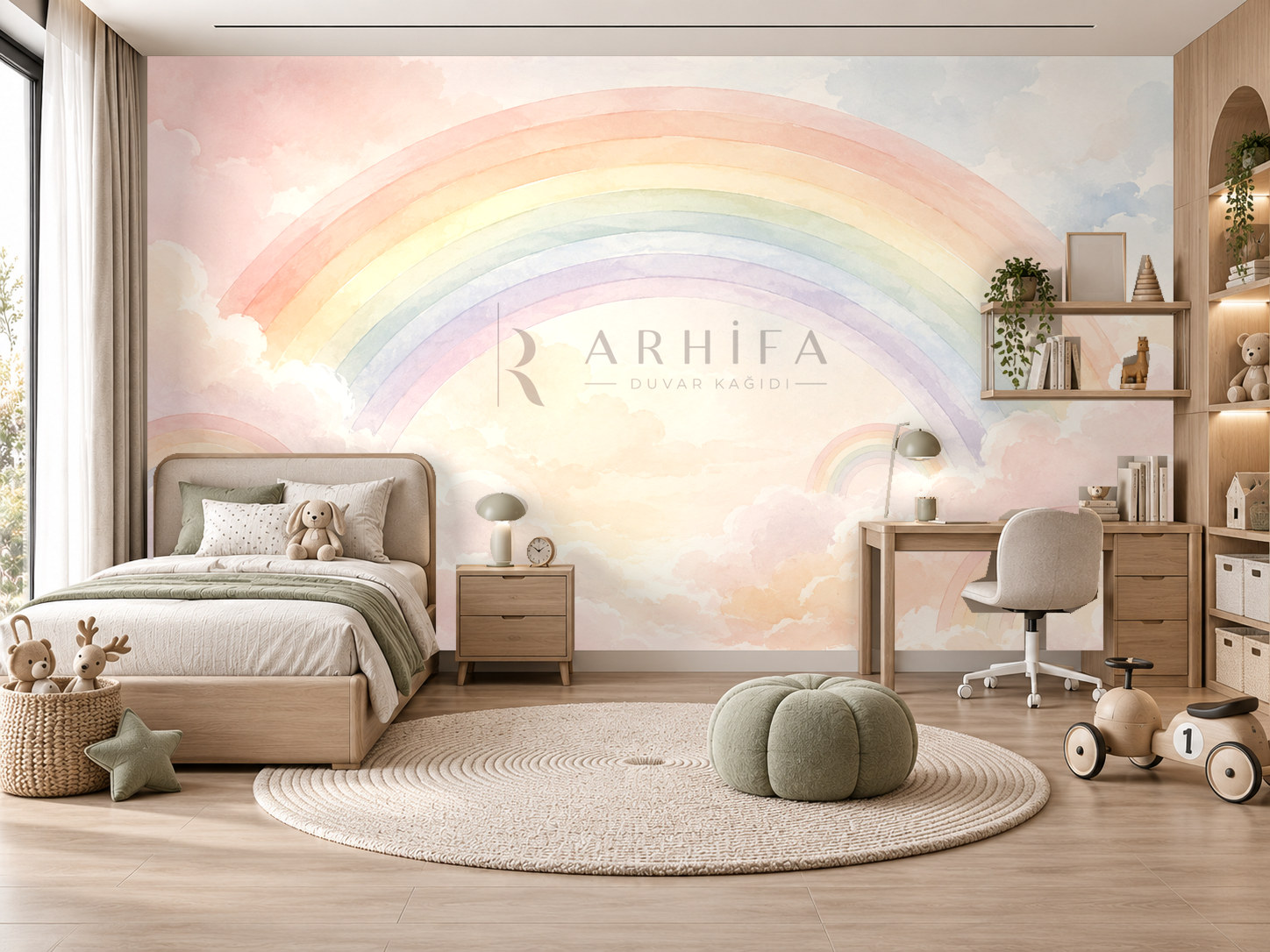 Gentle Rainbow Duvar Kağıdı (RB-007) – görsel 1