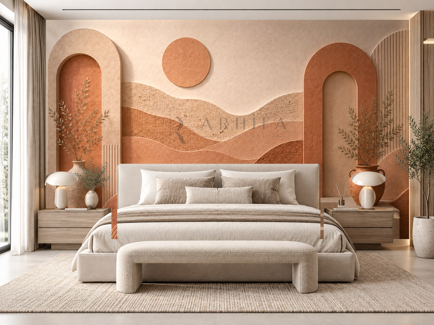 — Terracotta Layers Duvar Kağıdı (TR-002) – görsel 1