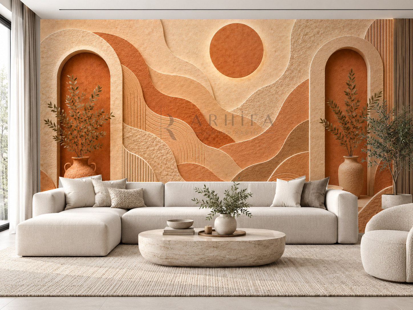 — Warm Contours Duvar Kağıdı (TR-013) – görsel 1