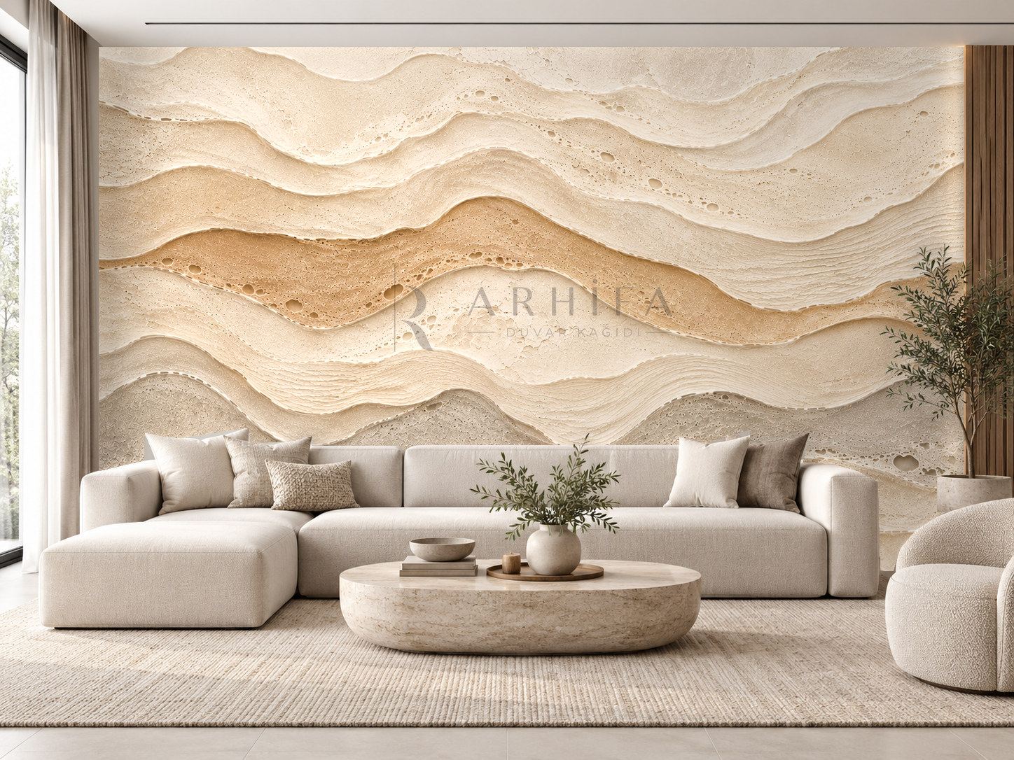 — Layered Mineral Duvar Kağıdı (TC-012) – görsel 1