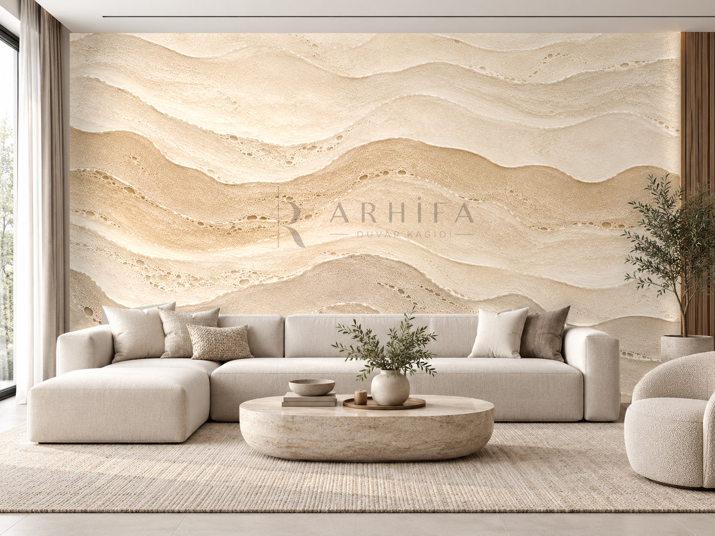 — Timeless Travertine Duvar Kağıdı (TC-014) – görsel 1