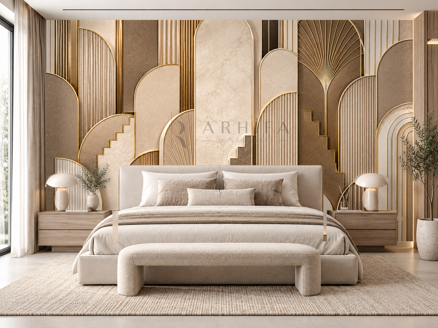 — Art Deco Signatur Duvar Kağıdı (AD-015) – görsel 1