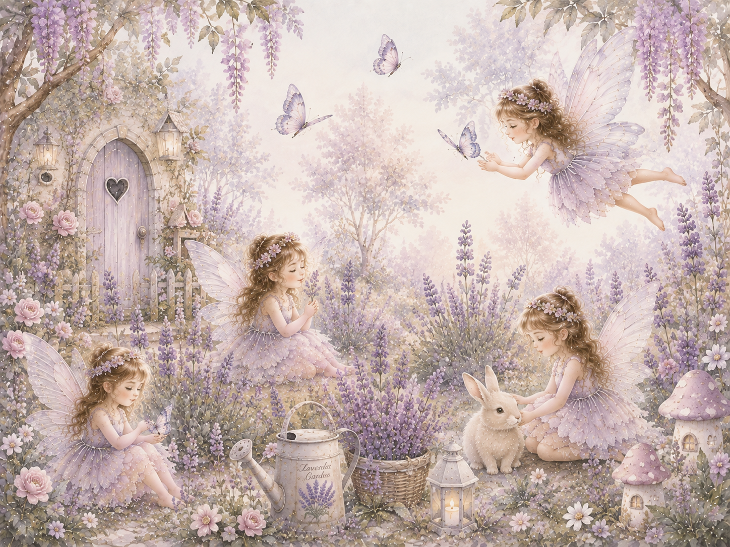Lavender Fairy Garden Duvar Kağıdı (FF-008A) – görsel 2