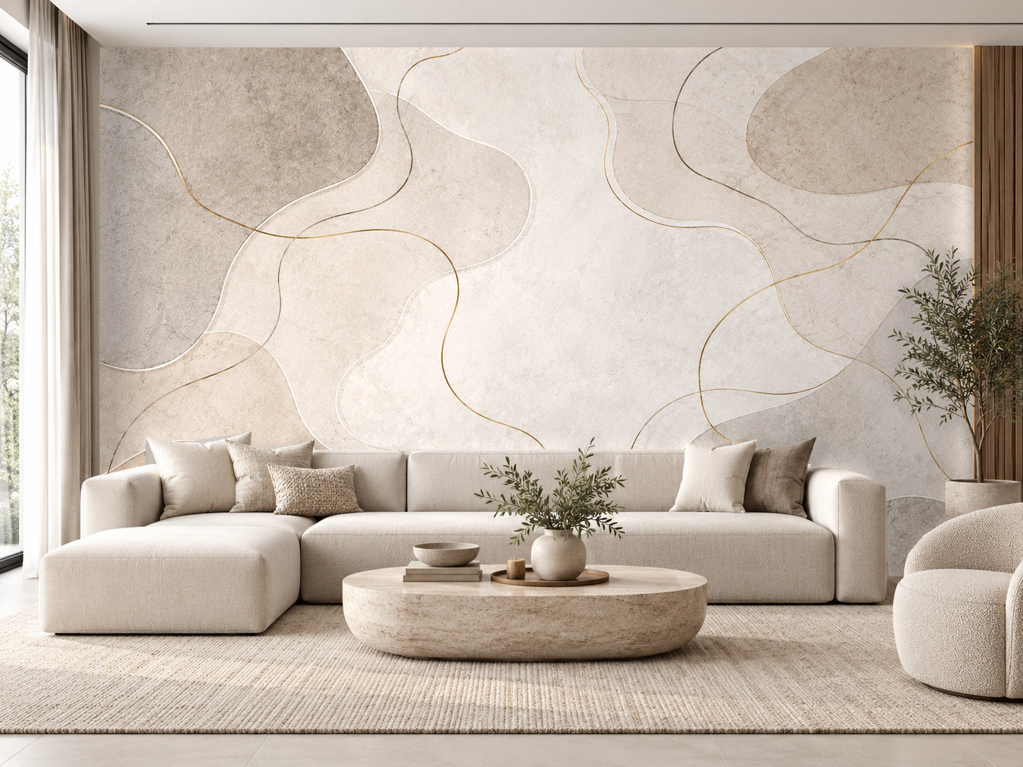 Stone Outline Duvar Kağıdı (C03-OL-003) – görsel 1