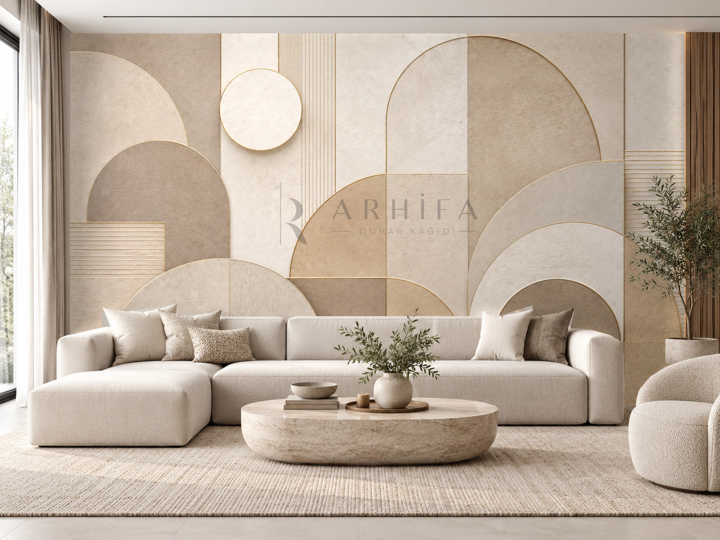 Soft Geometry Duvar Kağıdı (C03-OL-013) – görsel 1
