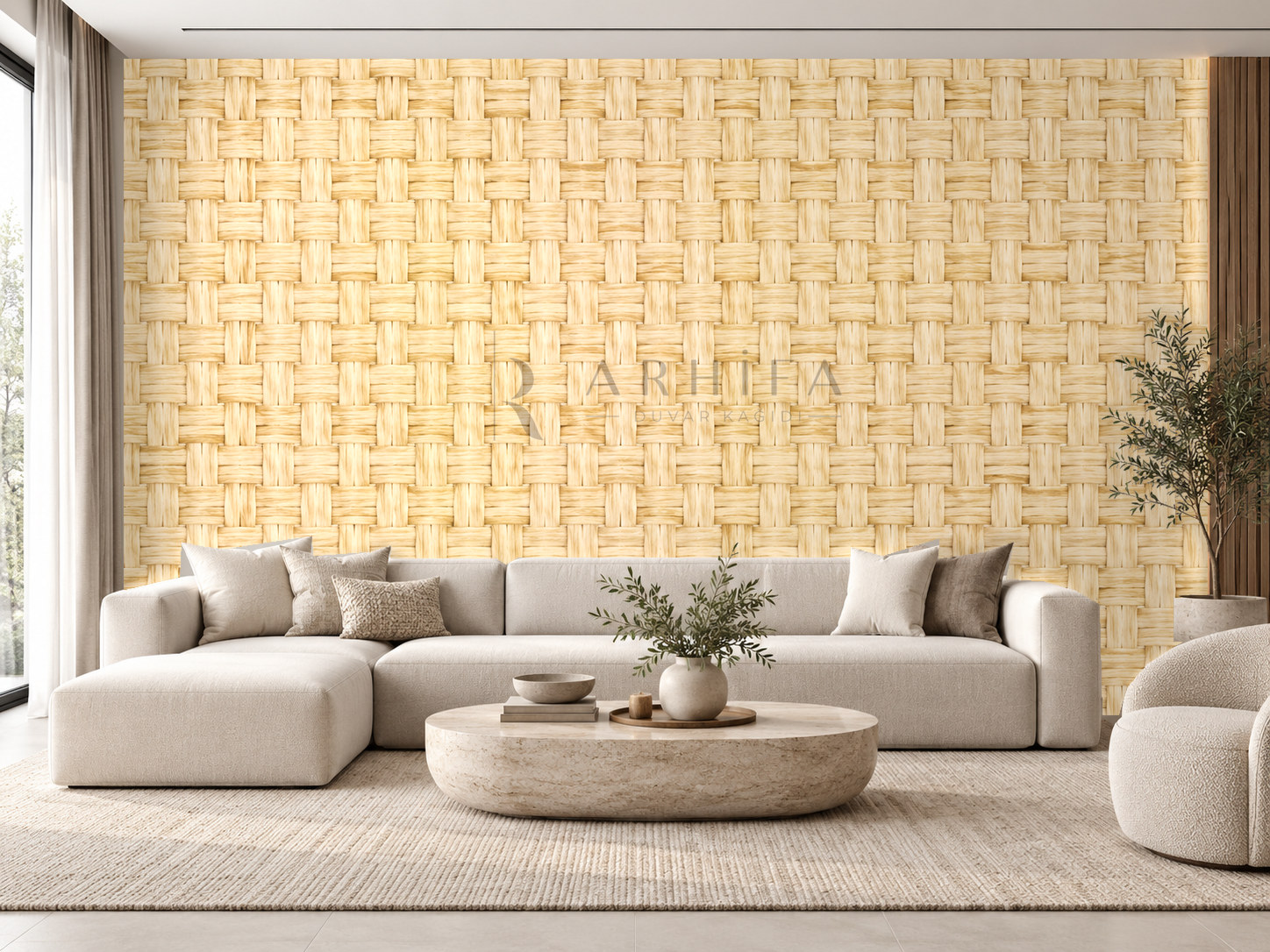 Natural Raffia Duvar Kağıdı (C06-RB-005) – görsel 1
