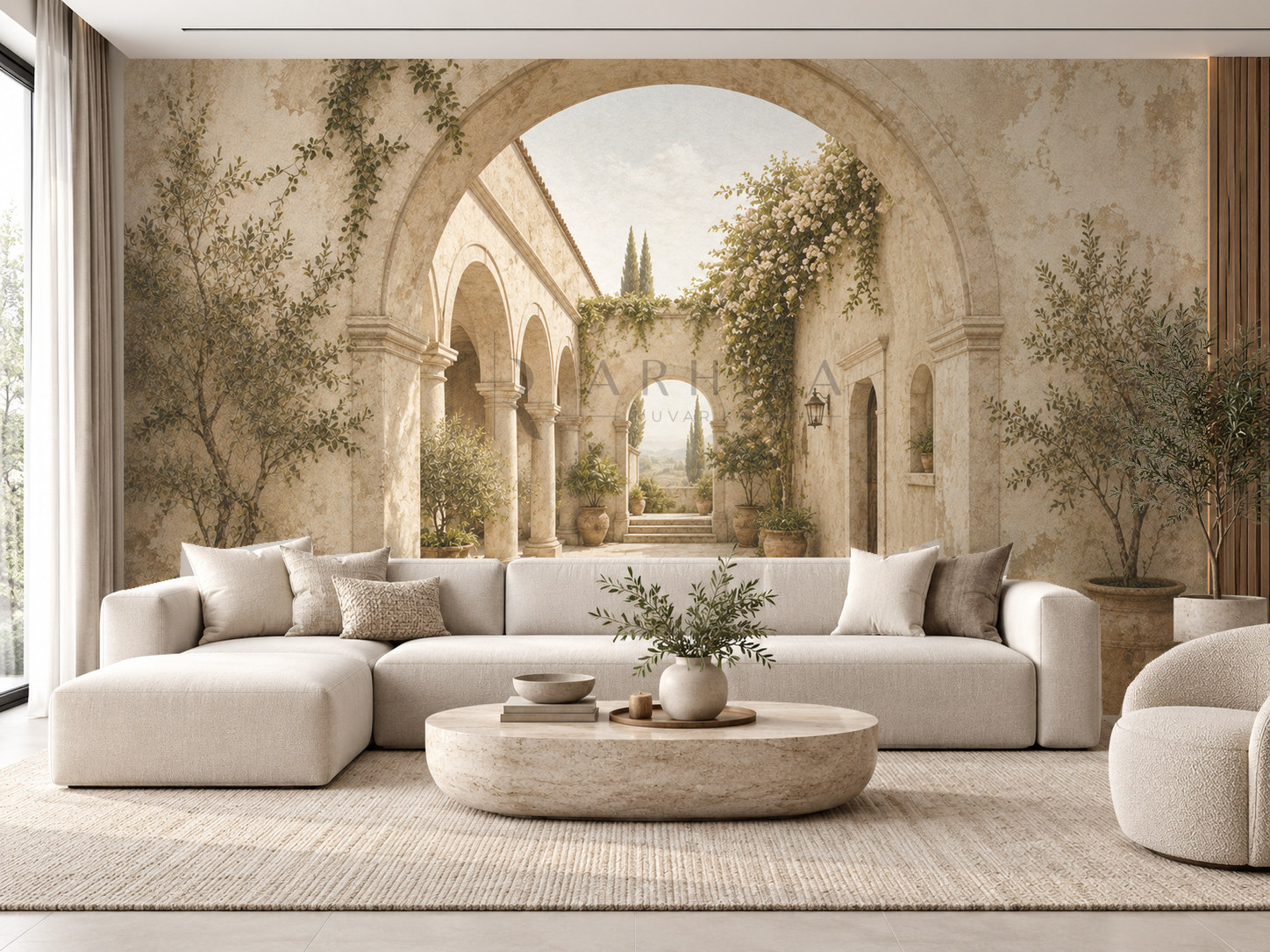 Mediterranean Courtyard Duvar Kağıdı (C08-TR-005) – görsel 1