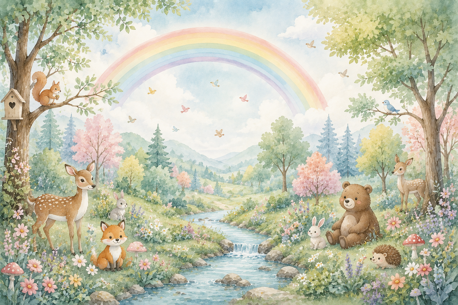 Rainbow Forest Duvar Kağıdı (HC-K001) – görsel 2