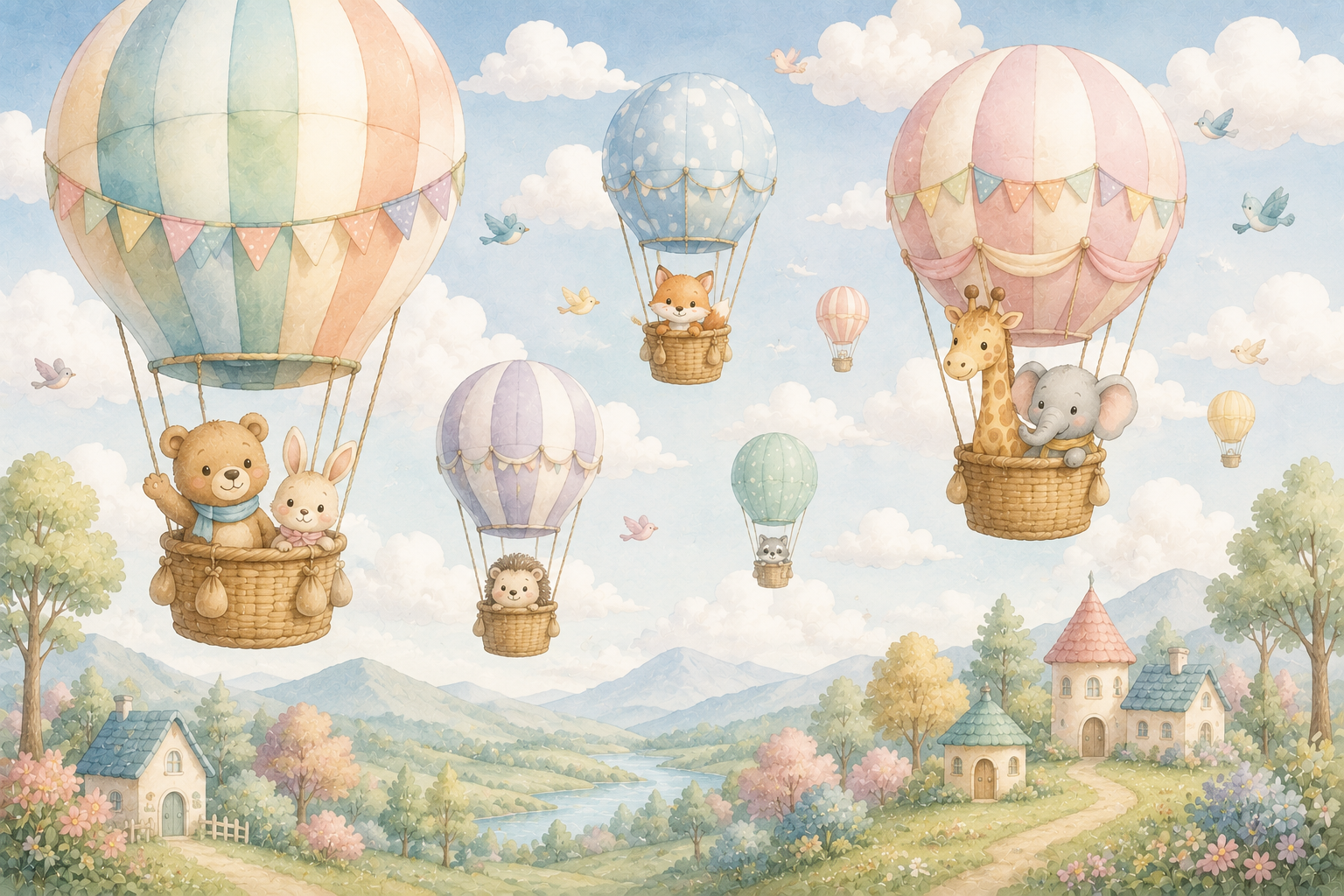 Balloon Adventure Duvar Kağıdı (HC-K004) – görsel 2