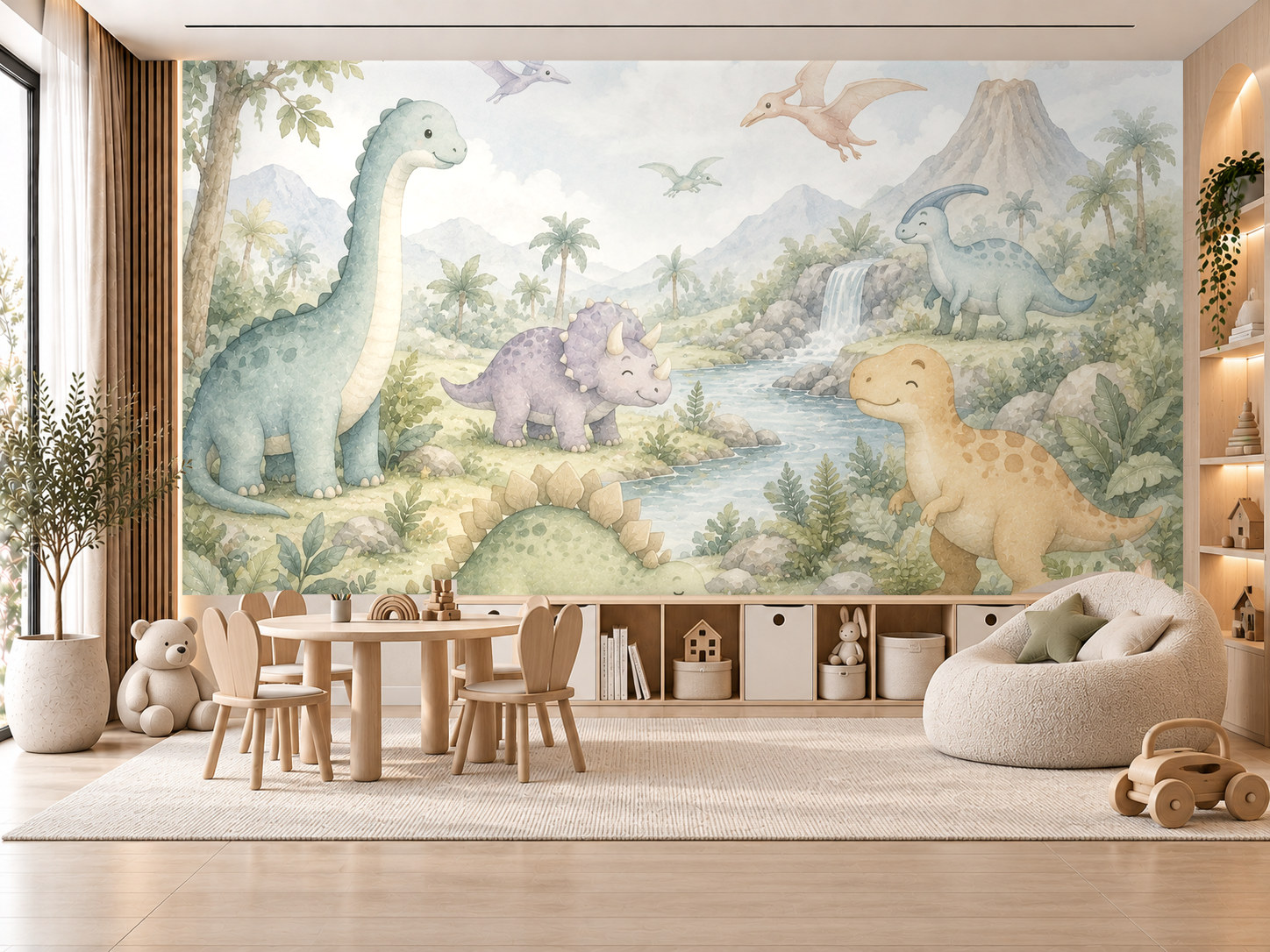 Calm Dinosaurs Duvar Kağıdı (HC-K008) – görsel 1