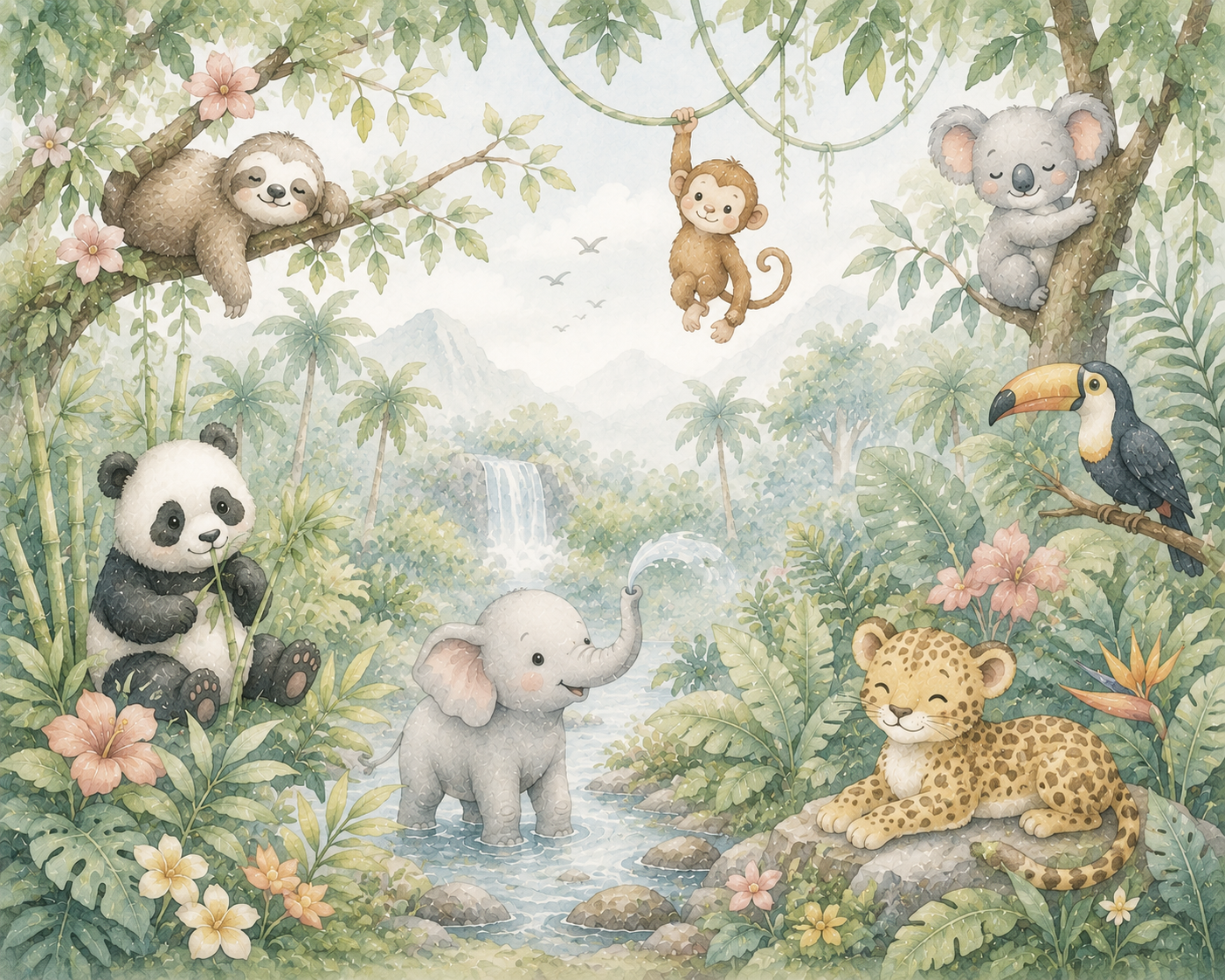 Gentle Jungle Duvar Kağıdı (HC-K009) – görsel 2