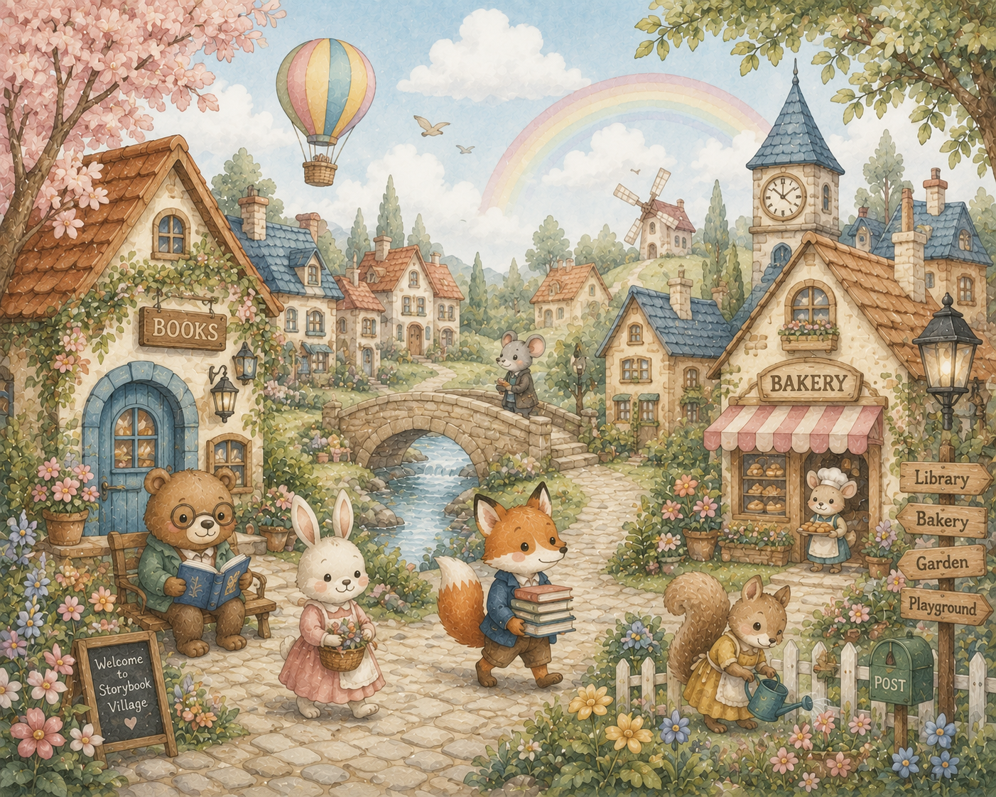 Storybook Village Duvar Kağıdı (HC-K010) – görsel 2