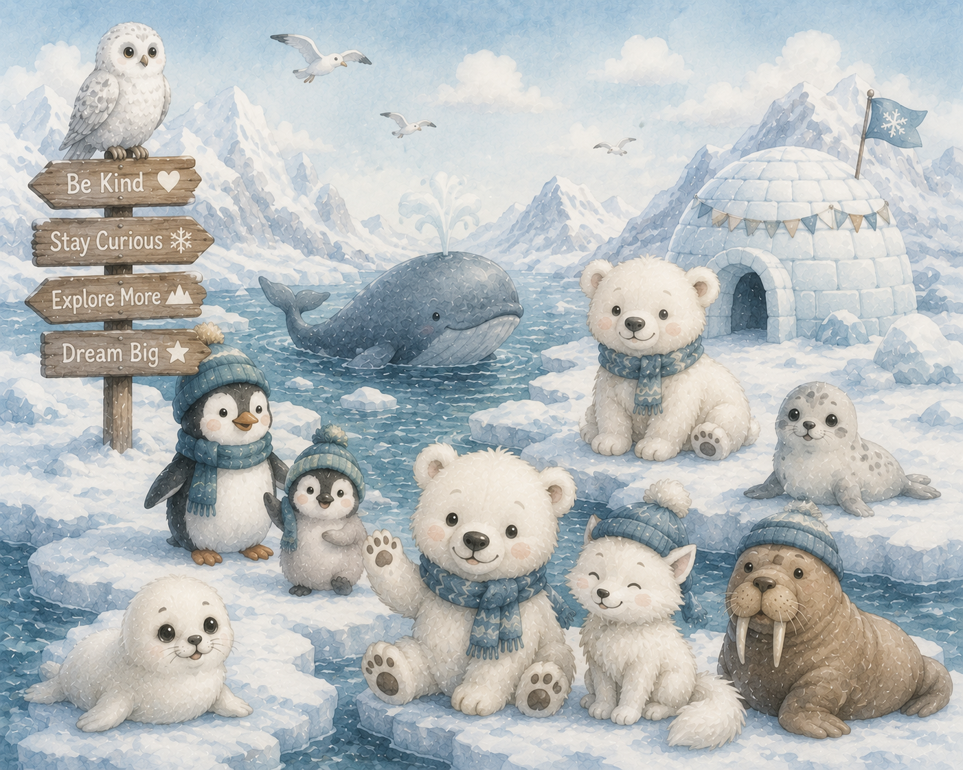 Arctic Friends Duvar Kağıdı (HC-K011) – görsel 2