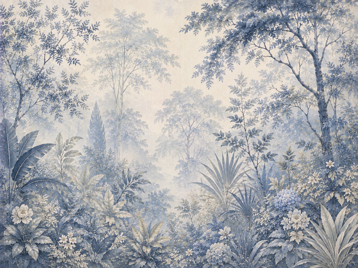 Blue Botanical Forest Duvar Kağıdı (FMN-009A) – görsel 2