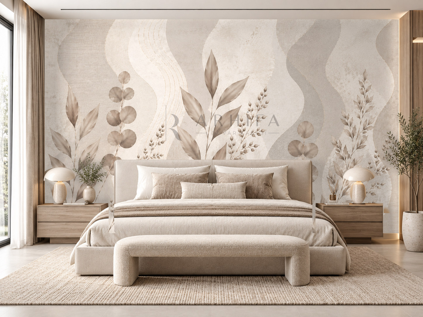 Soft Taupe Layers Duvar Kağıdı (C10-TC-002) – görsel 1