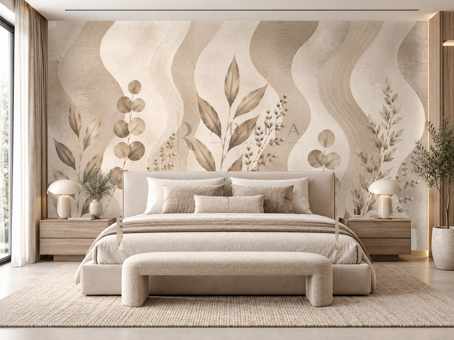 Warm Taupe Flow Duvar Kağıdı (C10-TC-004) – görsel 1