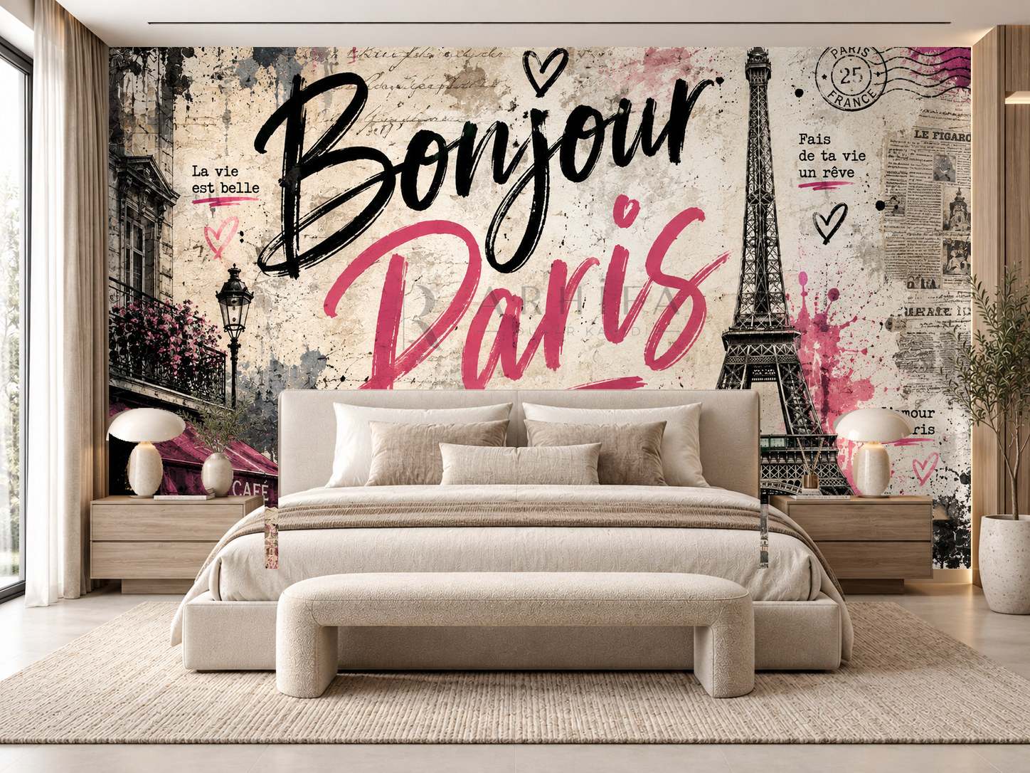 Bonjour Paris Duvar Kağıdı (C11-TT-001) – görsel 1