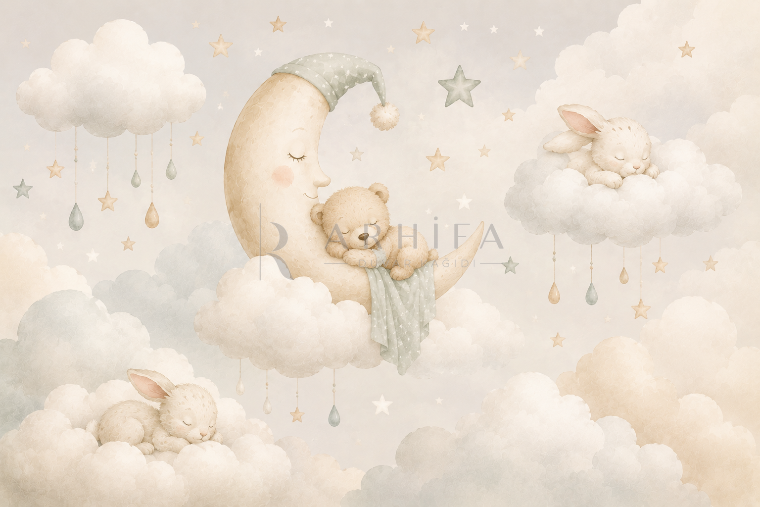 Sweet Clouds - Çocuk Odası Duvar Kağıdı (BD-004) – görsel 4