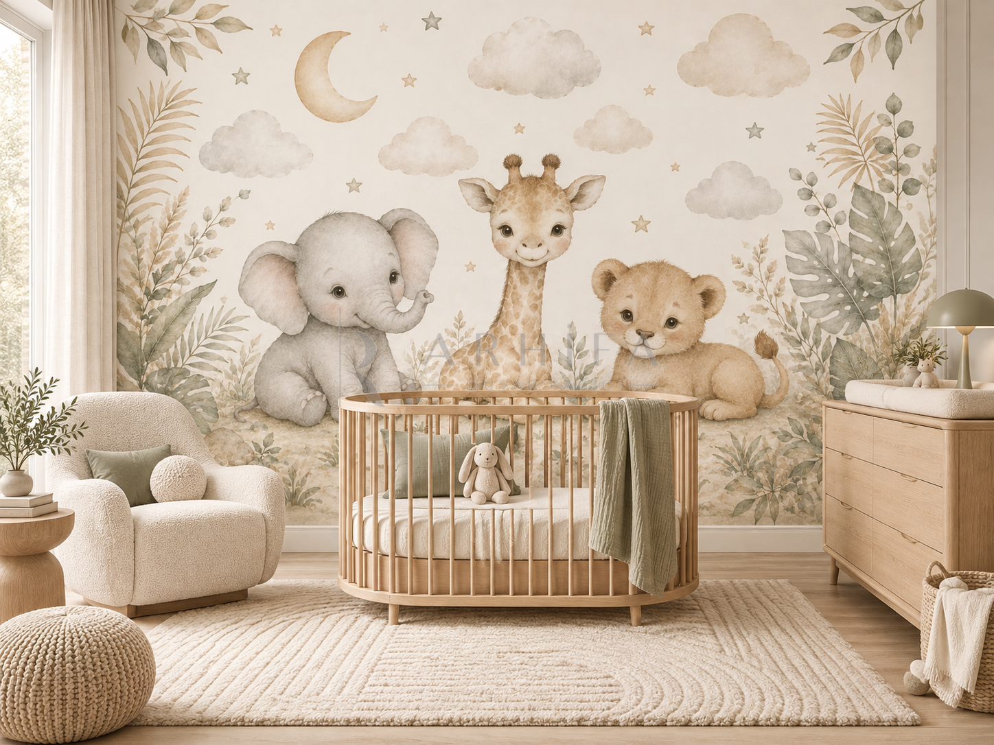 Baby Safari - Çocuk Odası Duvar Kağıdı (BD-008) – görsel 3