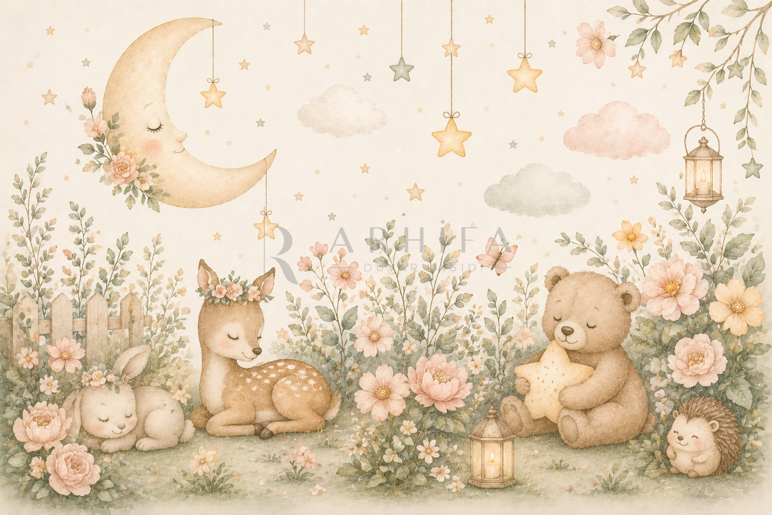 Moon Garden Duvar Kağıdı (BD-013) – görsel 2