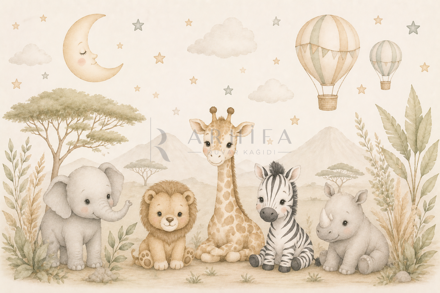 Dreamy Safari Duvar Kağıdı (BD-014) – görsel 2