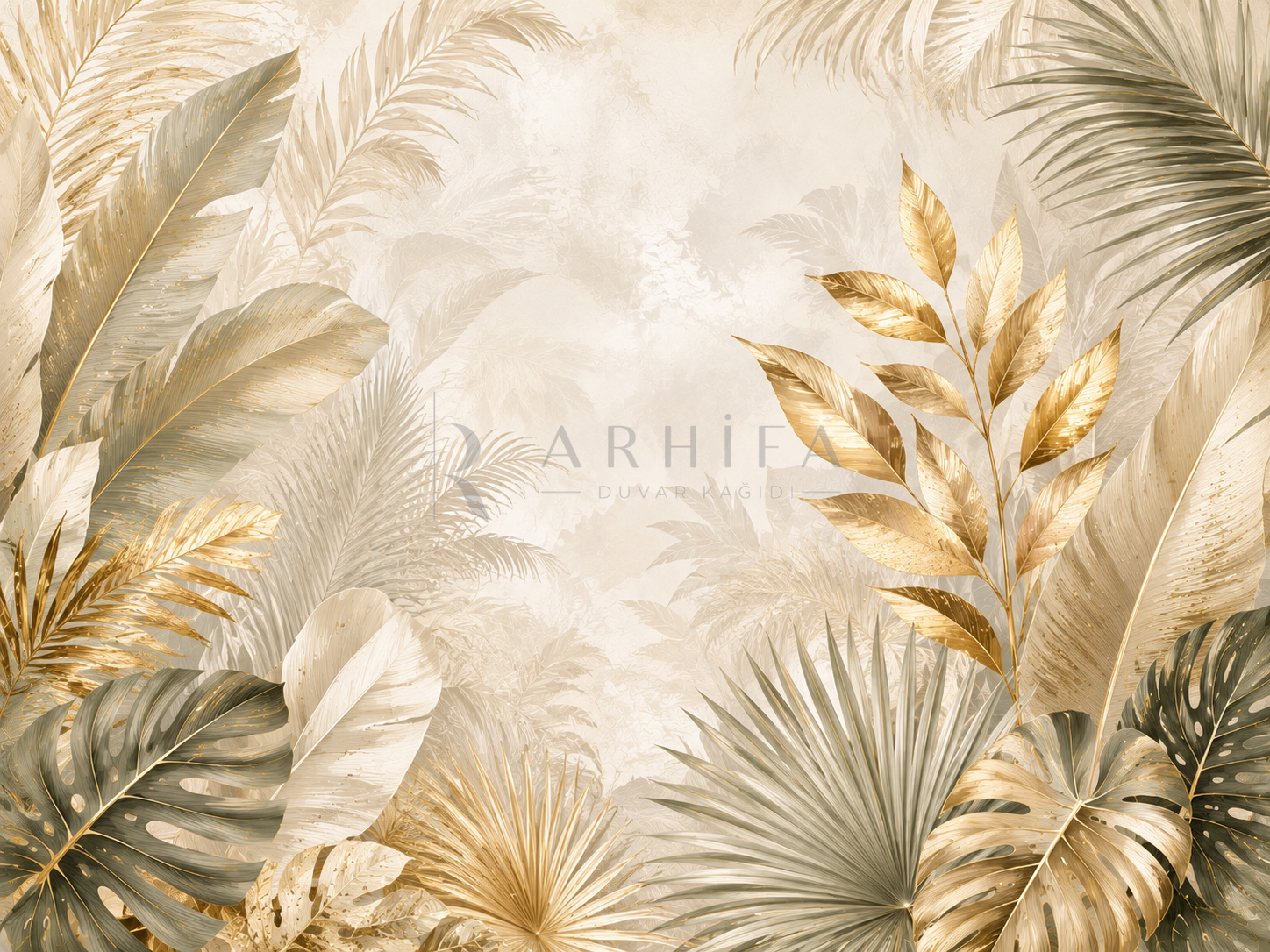 — Golden Leaves Duvar Kağıdı (BL-002) – görsel 2