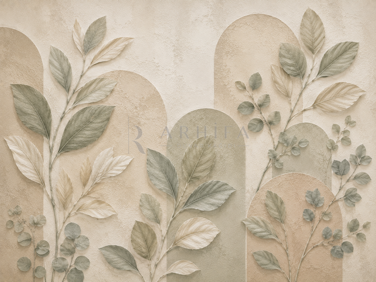 — Sculpted Leaves Duvar Kağıdı (BR-004) – görsel 2