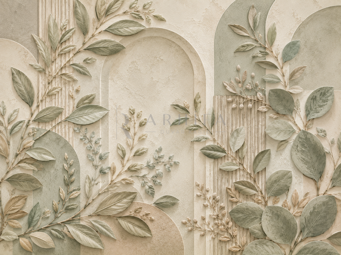 — Carved Foliage Duvar Kağıdı (BR-008) – görsel 2