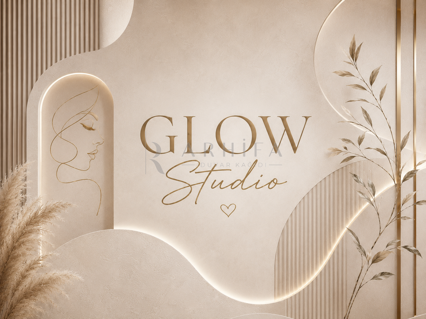 — Glow Studio Duvar Kağıdı (BW-002) – görsel 2