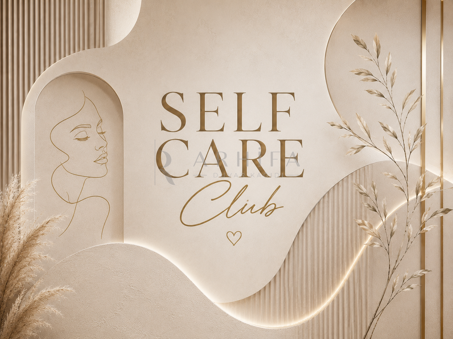 — Self Care Club Duvar Kağıdı (BW-003) – görsel 2