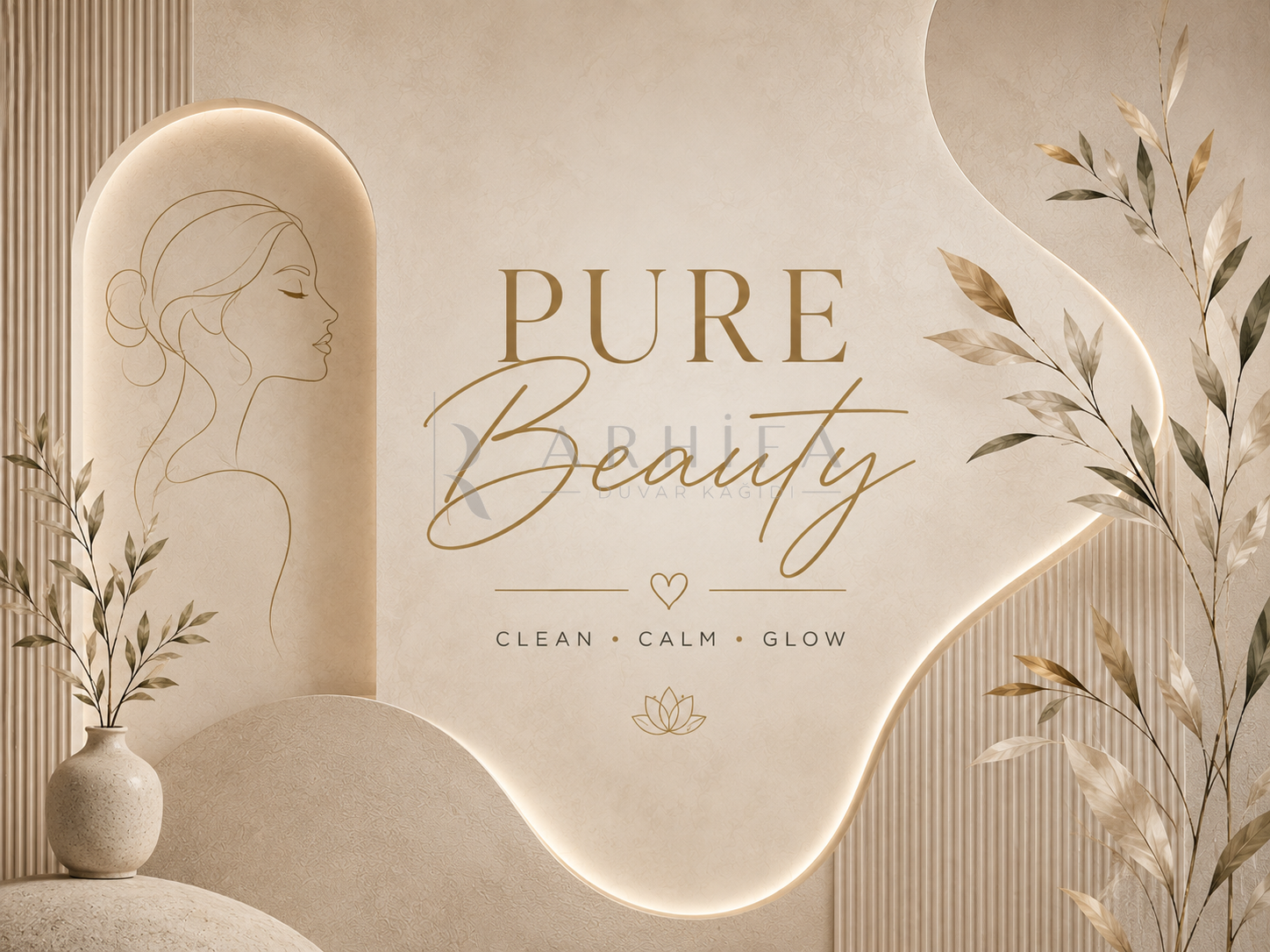 — Pure Beauty Duvar Kağıdı (BW-008) – görsel 2