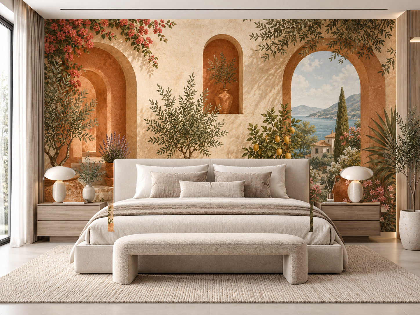 Mediterranean Garden — Kaynak Varyantı Duvar Kağıdı (C05-TT-002B) – görsel 1