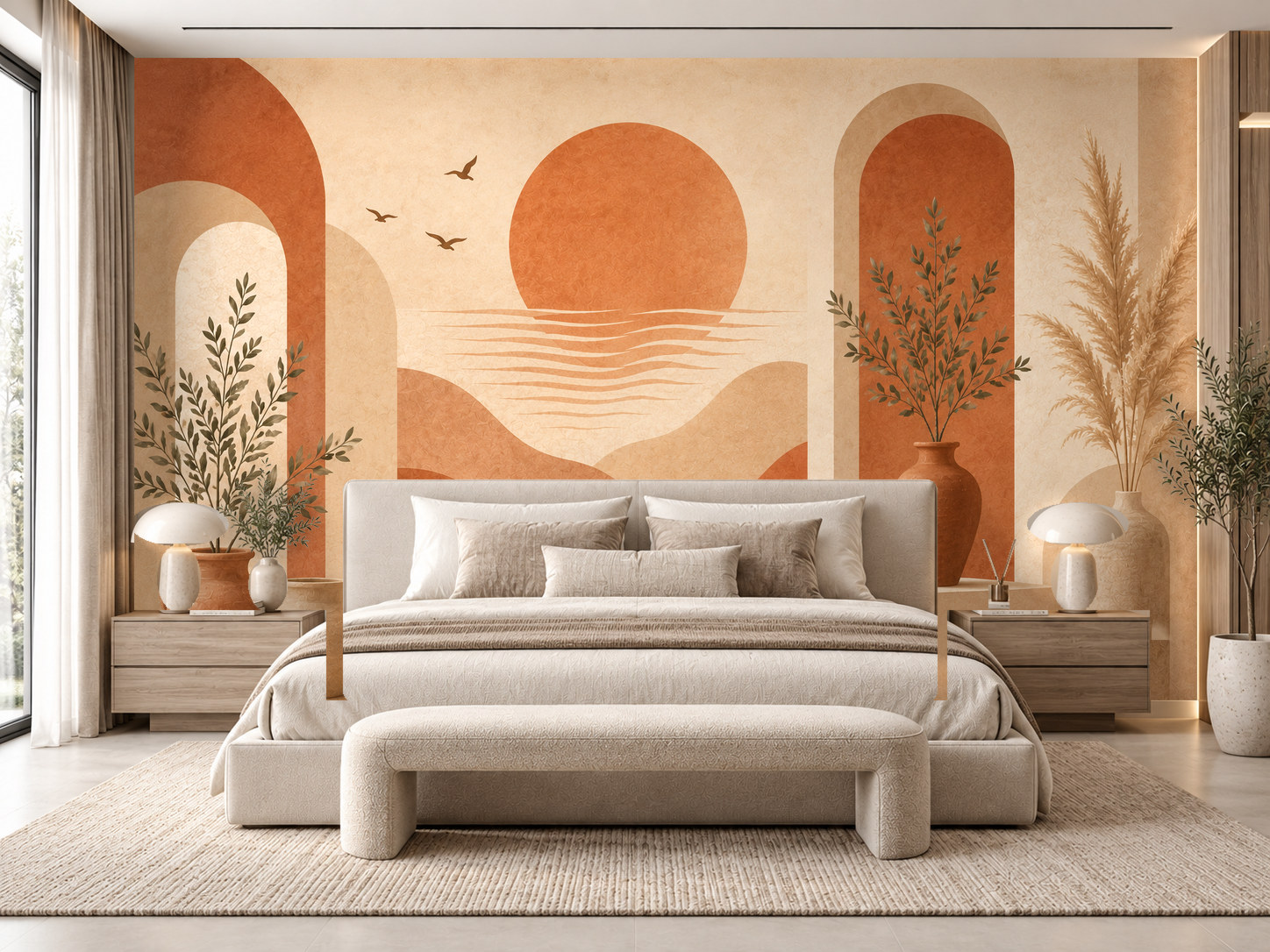 Boho Sunset — Kaynak Varyantı Duvar Kağıdı (C05-TT-003B) – görsel 1