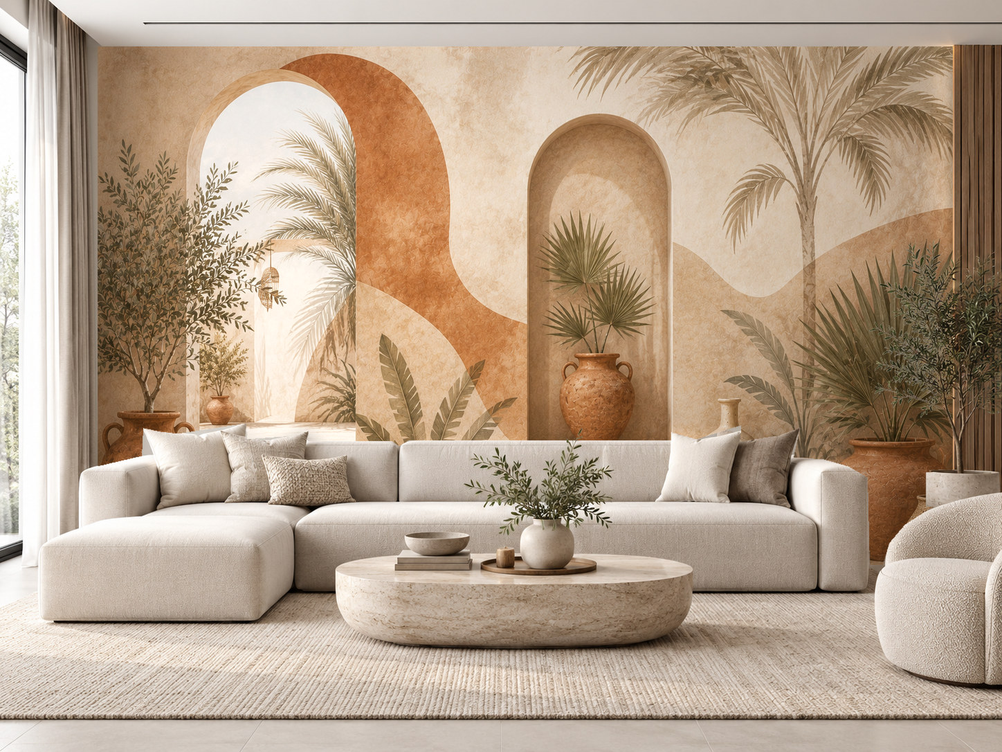 Boho Palms — Kaynak Varyantı Duvar Kağıdı (C05-TT-008B) – görsel 1